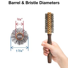 Olivia Garden EcoCeramic Soft Bristle Round Thermal Hair Brush EC-20S (1 3/4")