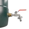 Solid brass water butt/rain barrel/tank threaded outlet adaptor/connector with 2