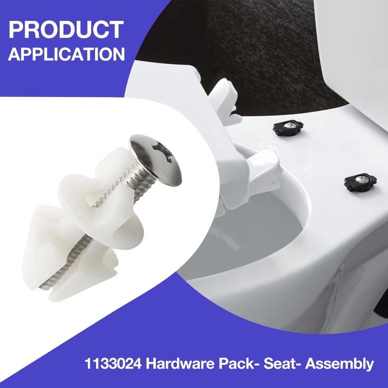 Tnitrib Kohler 1239016 Toilet Seat Bolts Hardware Pack Replacement Parts