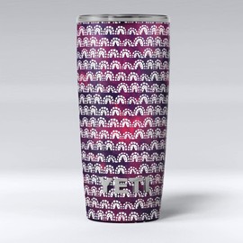 Design Skinz Red and Blue Cloud Mix with White Semi-Circles - Skin Decal Vinyl Wrap Kit Compatible with The Yeti Rambler Cooler Tumbler Cups