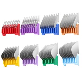 FOGOSP Animal Stainless Steel Clip Attachment Guide Comb Set for 5-in-1 Detachable Blade Pet Dog and Cat Grooming Clippers U-Shaped Blade(Not compatible with A5 style Detachable Blade)