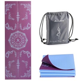 Avoalre Best Foldable Yoga Mat High Density 6mm5mm Thick NonSlip Exercise for Pilates