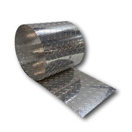 EAGLE 1-0.025 (Thin) 10 FT Embossed Aluminum Diamond Checker Plate Sheets/Rolls (Multiple Sizes and Colors) - (4in. X 10ft, Silver)