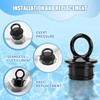 (4 Pcs) PVC Boat Drain Plug for 1-1/2" Livewell Drain
