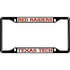NCAA Black License Plate Frame (Texas TECH RED Raiders)