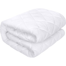 Mattress Protector Double Bed Topper 30CM Deep Protectors Luxury Hotel Quality White Fitted Bed Covers Pad Anti Allergy Soft Sheets Single 4ft Small Double King Superking (Double)