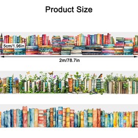 Juego de 3 cintas Washi clásico, floral, libros, plantas, mariposas, diseños de pájaros, cinta de PET para diario, álbumes de recortes, envoltura de regalos