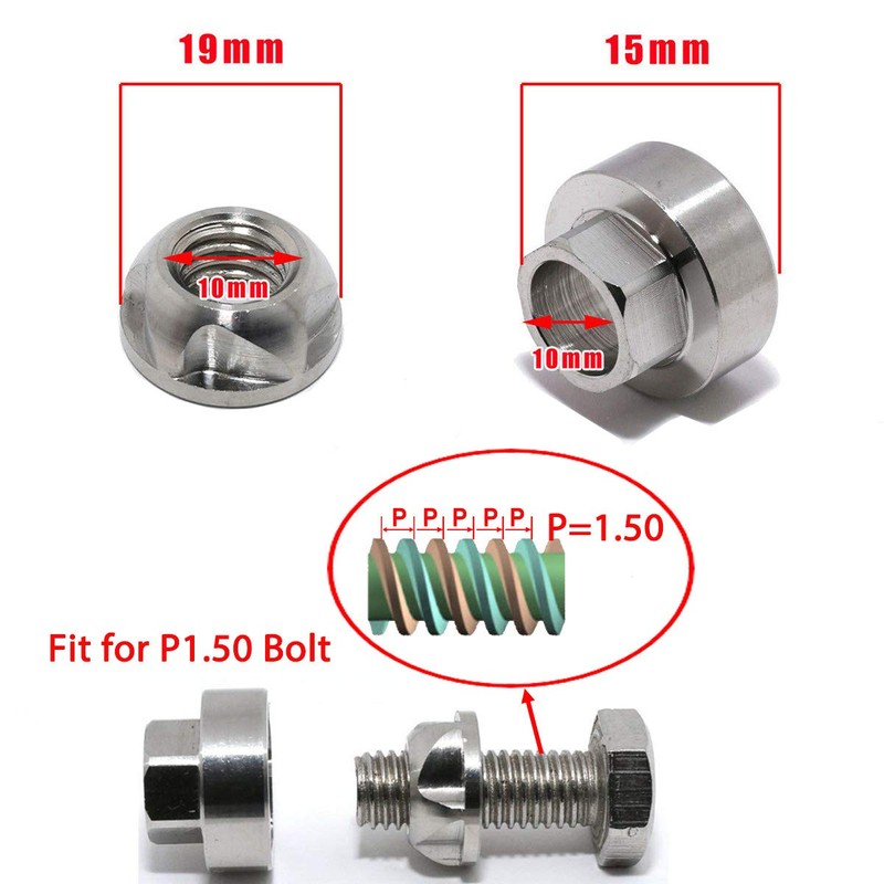 Lightronic M10 Premium 316 Stainless Steel Anti-Theft Locking Nuts Security