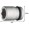 Tone HP4NV-19 Impact Socket 0.5 inch (12.7 mm) (1/2 mm),
