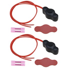 SING F LTD 2 Sets Waterproof Push-Button Switch Kit 12V On-Off Switch with Quick Connector for LED Accent Lighting on Motorcycles Cars Trucks ATVs Golf Carts