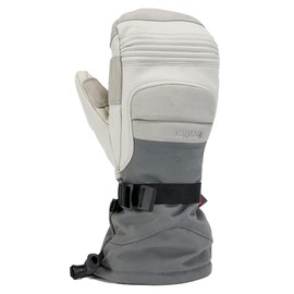 Gordini Men's Standard Cache Gauntlet Mitten, Light Grey/Gunmetal, Small