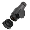 Woola 13 Pin Trailer Plug with Parking Protect Cover,12V 13