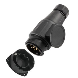 Woola 13 Pin Trailer Plug with Parking Protect Cover,12V 13 Pin Towing Plug Caravan Plug Male for Trailer RV