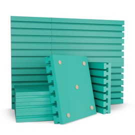 50Pack Sound Proof Foam Panels for Walls 2" X 12" X 12" Acoustic Foam Panels High Desnsity Studio Soundproofing Fire Resistant & Noise Absorbing for Studio, Office, Home (Blue)