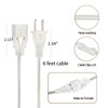 Rokneis 2 Pack Clear Extension Cord 6 feet, UL &