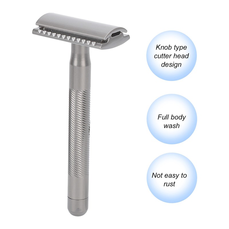 Double Edge Safety Razor Men Home Salon Portable Zinc Alloy