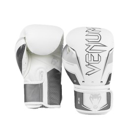 Venum Elite Evo Boxing Gloves - Grey/White