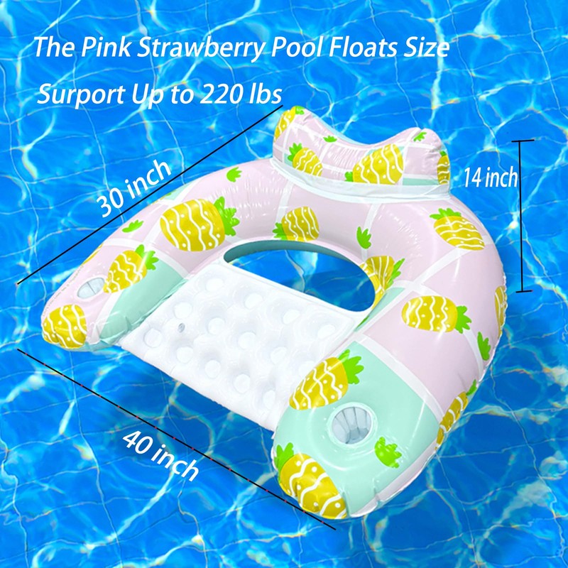 Inflatable Pool Float Chairs -Floating Pool Chair Lounge Floats for