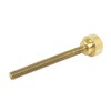 10 Pack 1/4-20 x 2-1/2 Inch Threads Solid Brass Diamond