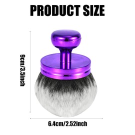 Large Self Tanning Brush, Wide-Headed Self Tan Back Applicator Oval Body Makeup Brushes Sunscreen Brush for Back Leg Arm Face Body (White Bristles, Purple Handle)