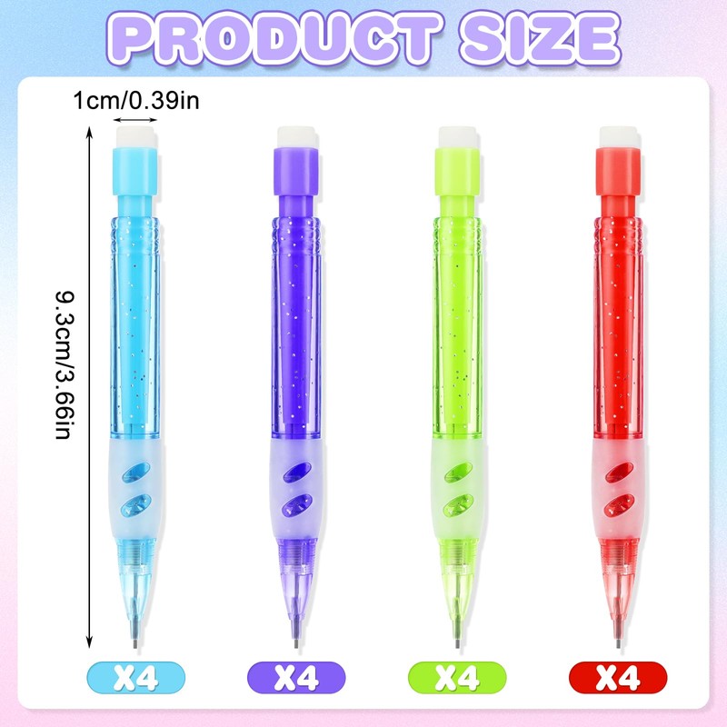 Mabor 16 PCS Mini Mechanical Pencils 0.7 Mm Mini Small