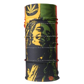 Multi Use Bob Marley Leaf Neck Tube Warmer Snood Outdoor Scarf Bandana Gaiter