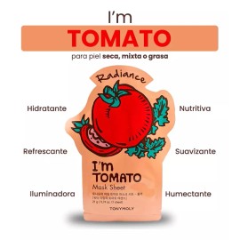 Tonymoly Mascarilla Facial Tomate Hidratación Piel Ratiante Tonymoly