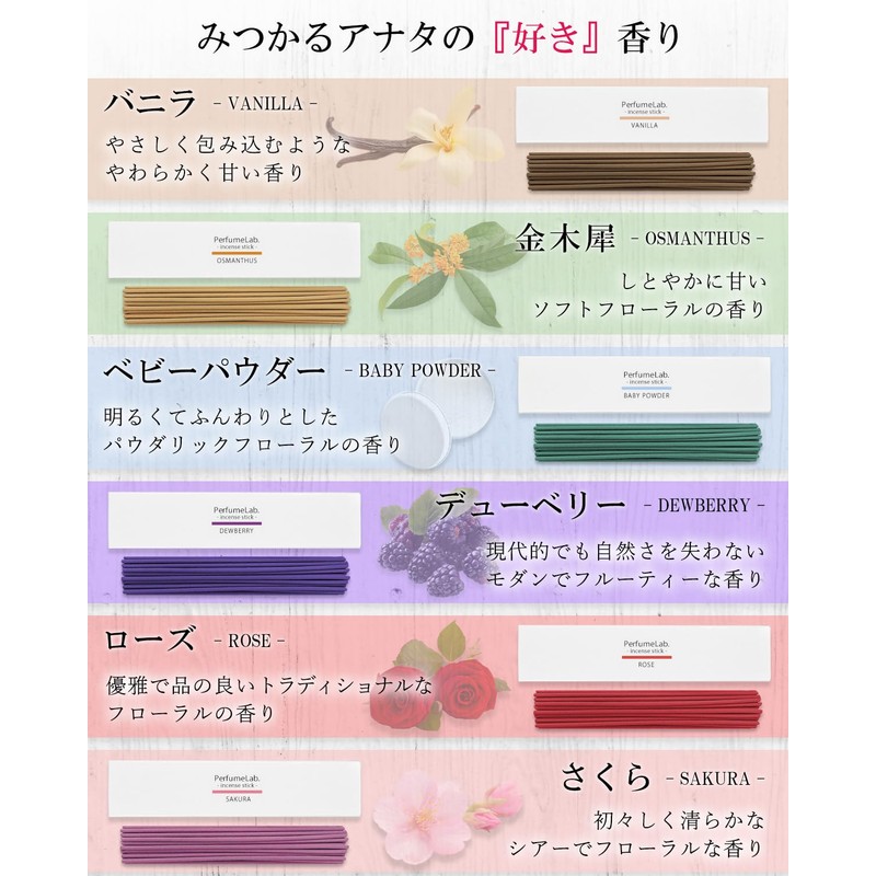 Japanese Incense Aroma Incense Holder Set (40 Sticks + Cherry