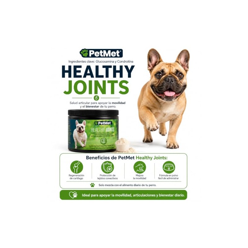 PetMet Naturals - Glucosamina para Perros Naturals Healthy Joints (El