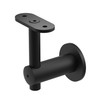 Handrail Bracket Stainless Steel 316 Round (Black Matte Powder Coat)