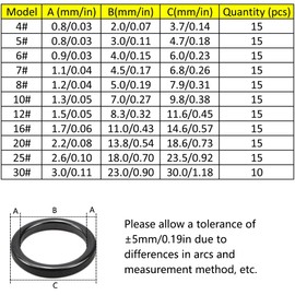160 PCS Fishing Rod Guide Kit, Black Rod Ceramic Guides Ring Replacement Set 11 Sizes for Saltwater and Freshwater