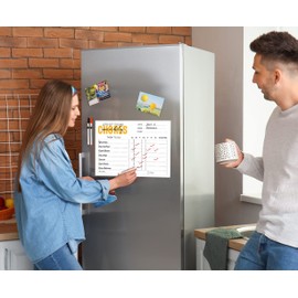 Inkdotpot Magnetic Whiteboard Let's Get It Done Weekly Chore Chore Chart for Refrigerator - Dry Erase Behavior Chart for Kids Responsibility Chart with 2 Fine Tip Marker & Eraser