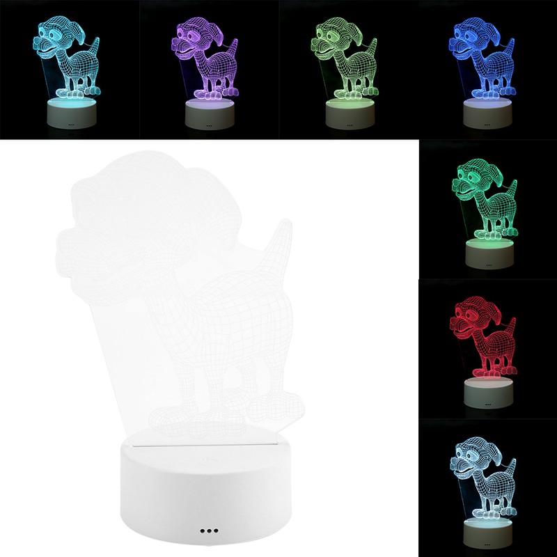 3W 4.5V USB 3D Night Light Touch Control LED Table