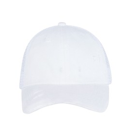 Kids Baseball Cap for Ponytail Distressed Washed High Messy Bun Pony Cap Women Girls Quick Dry Mesh Sun Hat Cotton Snapback Cap Breathable Trucker Hat Summer Sports Hat for Kids 4-8 Years Old,54cm