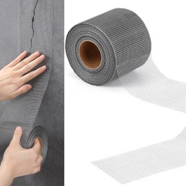 Innconee 150 ft x 4 Inch Cement Board Joint Tape Self Adhesive Durable Gray Fiberglass Mesh Drywall Mesh Repair Tape for Cement Board Joints Repairing, Sealing and Strengthening