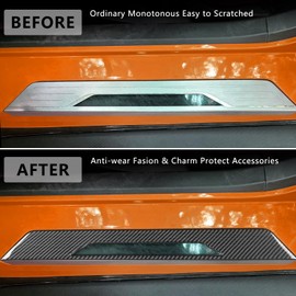 Fancemot Real Carbon Fiber Car Door Sill Cover Protector Compatible with Chevy Corvette C8 2020-2024 Anti-Scratch Door Sill Guard Trim Soft Carbon Fiber Interior Accessories