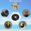 MroMax 6pcs 12mm Pipe Cover, Flange Black Pipe Collar Plastic
