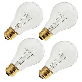 Industrial Performance 25A19/CL 130V, 25 Watt, A19, Medium Screw (E26) Base Light Bulb (4 Bulbs)