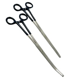 German Stainless Curved + Straight Forceps, Hemostat Forceps clamp 10" (Cynamed Brand) … … … …