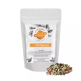 5 Colour Mixed Whole Peppercorns Dried (Black | White | Pink | Green | Pimento) (90g)