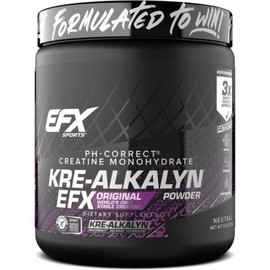 Creatine Health EFX Sports Crealkaline Powder |pH Correct Monohydrate Performance 66 Servings (Unflavored), 1 Count / 크레아틴 헬스 EFX 스포츠 크레알칼린 파우더 | pH 올바른 모노하이드레이트 성능 66인분 (맛 없음), 1개