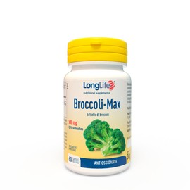 LongLife® Broccoli-Max | Estratto di broccoli titolato allo 0,3% in sulforafano | Azione antiossidante | Supporto cardiovascolare e articolare | Fino a 2 mesi di trattamento | Vegano e senza glutine