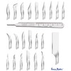 42x Scalpel Blades Big Set 1x Handle Kosmetex 21x Mix
