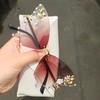 willochra Women Butterfly Cat Eye Sunglasses Fashion Shiny Bling Diamond
