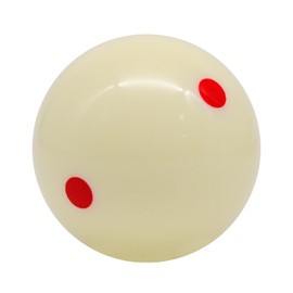 FORYNXHWIN Billards Ball, 57.2mm Snooker Practice Ball, Billards White Cue Ball With Red Dots, Resin Cue Pool Ball Standard Training Ball 6 Dot Practice Snooker Cue Ball Game Room Leisure Sports