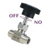Napredak Needle Valve, Male 1/4 NPT Ports, Stainless Steel Body,