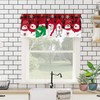 Gaakvrr Christmas Valance Curtains for Windows, Christmas Snowman Red Panels