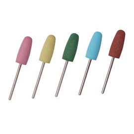 Mikinona 2sets Manicure Salon Supplies Set of Nail Drill Bits Nail Art Rubber Bits for Multi-function Use 5pcs*2