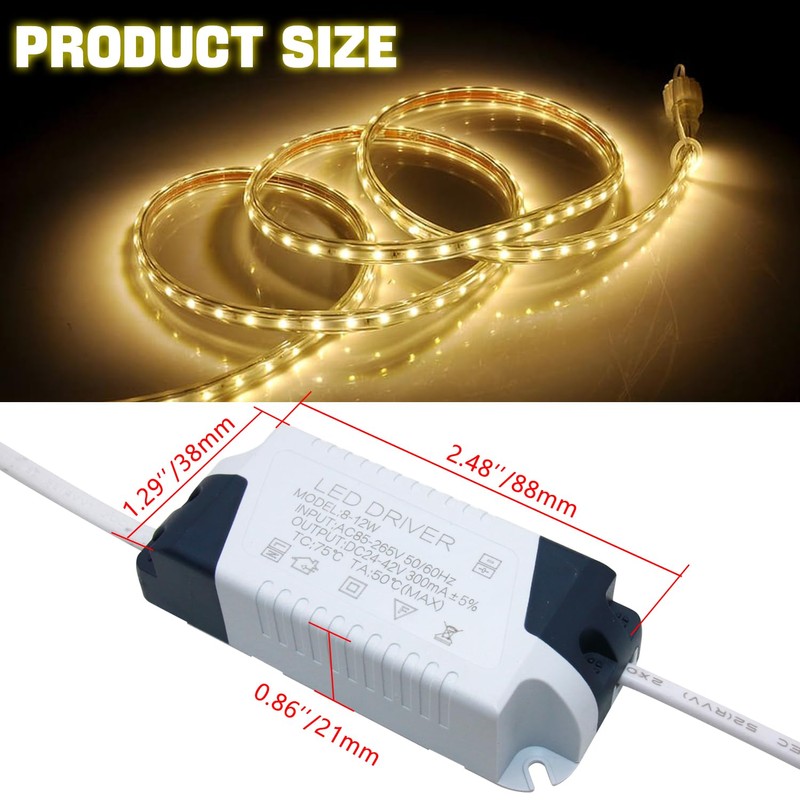 Qimoo 8~12W LED Driver, Constant Current 300mA AC 85~265V Output