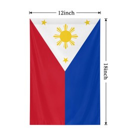 Philippines Garden Flag 12x18 Inch Double-Sided Vivid Color Philippines Flag Indoor and Outdoor Decor for Yards, Lawns, Streets, Parade, Celebration Activities